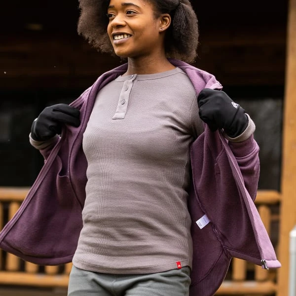 EMS Women's Lakeside Waffle Long-Sleeve Henley 5 EMS Women's Lakeside Waffle Long-Sleeve Henley - Image 4