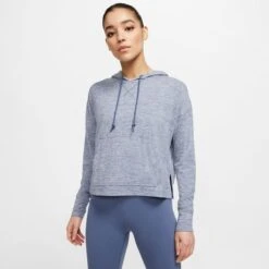 NIKE Women's Yoga Jersey Crop Hoodie -Active Luxe Shop 2068184 404 alt2