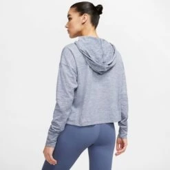 NIKE Women's Yoga Jersey Crop Hoodie -Active Luxe Shop 2068184 404 alt3