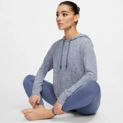 NIKE Women's Yoga Jersey Crop Hoodie -Active Luxe Shop 2068184 404 alt7