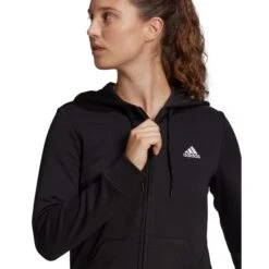 ADIDAS Women's Essentials Full-Zip Hoodie -Active Luxe Shop 2077889 001 alt4