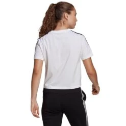 ADIDAS Women's Essentials Loose 3-Stripes Cropped Tee -Active Luxe Shop 2077997 101 alt2