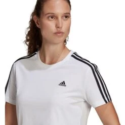 ADIDAS Women's Essentials Loose 3-Stripes Cropped Tee -Active Luxe Shop 2077997 101 alt4