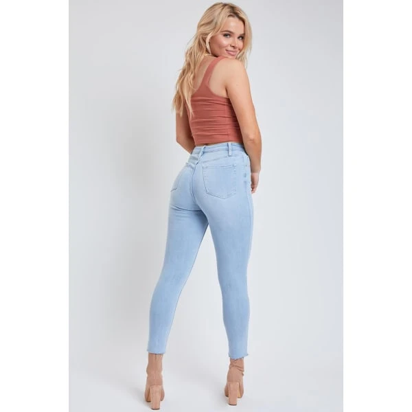 YMI Juniors' Vintage Dream High-Rise Ankle Jean W/ Unfinished Hem 5 YMI Juniors' Vintage Dream High-Rise Ankle Jean W/ Unfinished Hem - Image 3