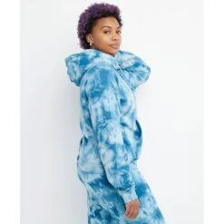 CHAMPION Women's Relaxed Crush-Dye Fleece Hoodie -Active Luxe Shop 2078674 407 alt2