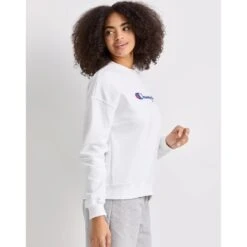 CHAMPION Women's Powerblend Fleece Relaxed Fit Crew -Active Luxe Shop 2078676 101 alt3