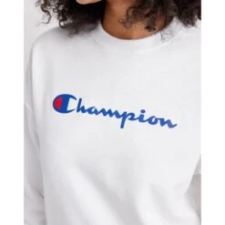 CHAMPION Women's Powerblend Fleece Relaxed Fit Crew -Active Luxe Shop 2078676 101 alt4