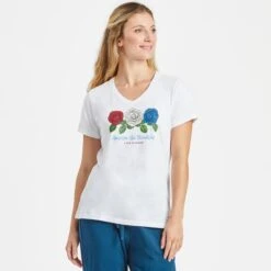 LIFE IS GOOD Women's America The Beautiful Crusher Short-Sleeve Tee -Active Luxe Shop 2079671 101 alt2