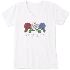 LIFE IS GOOD Women's America The Beautiful Crusher Short-Sleeve Tee