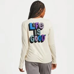 LIFE IS GOOD Women's Freestyle Crusher-Lite Long Sleeve Graphic Tee -Active Luxe Shop 2079672 101 alt3