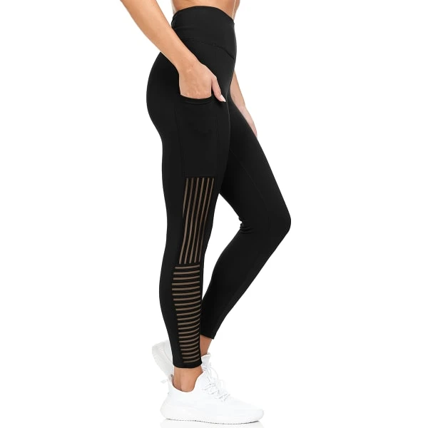 BSP Women's Sheer Panel 7/8-Length High-Waist Legging W/ Pockets 5 BSP Women's Sheer Panel 7/8-Length High-Waist Legging W/ Pockets - Image 3