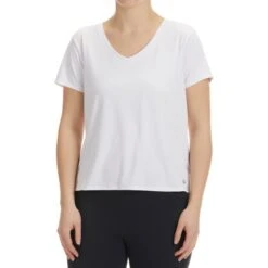RBX Women's Peached Interlock Short-Sleeve V-Neck Tee, 2 Pack -Active Luxe Shop 2080987 001 alt1