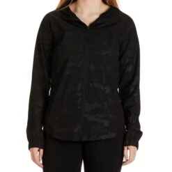 RBX Women's Embossed Stretch Hoodie Jacket W/ Zip Pockets