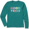 LIFE IS GOOD Women's Good Vibes Long-Sleeve Crusher Tee -Active Luxe Shop 2082670 308 main