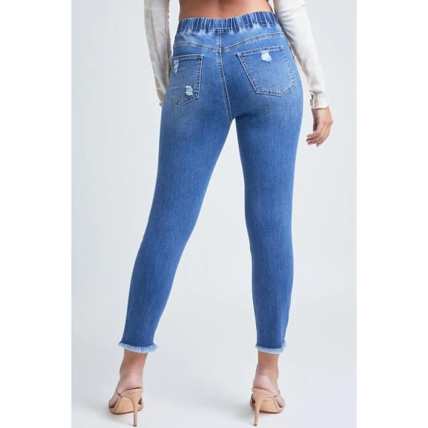 YMI Juniors' High-Rise Denim Ankle Jogger 4 YMI Juniors' High-Rise Denim Ankle Jogger - Image 2