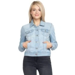 ASHLEY VINTAGE CHARM BY 26 Juniors' Denim Jacket