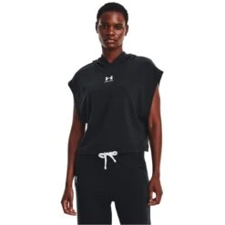 Under Armour UNDER AMOUR Women's UA Rival Terry Short-Sleeve Hoodie -Active Luxe Shop 2084964 001 alt2