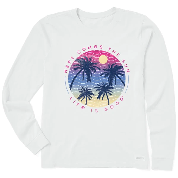 LIFE IS GOOD Women's Here Comes The Sun Long-Sleeve Crusher Tee 3 LIFE IS GOOD Women's Here Comes The Sun Long-Sleeve Crusher Tee