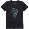 LIFE IS GOOD Women's Wildflower Jar Crusher-LITE Short-Sleeve Vee -Active Luxe Shop 2087653 001 main