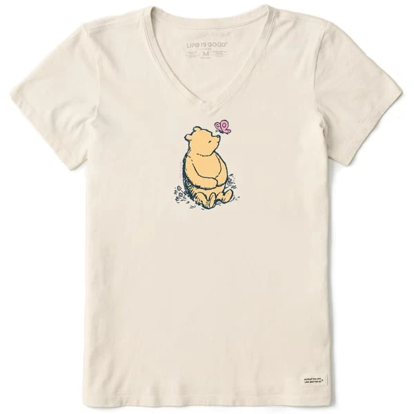 LIFE IS GOOD Women's Winnie & Butterfly Short-Sleeve Crusher Vee 3 LIFE IS GOOD Women's Winnie & Butterfly Short-Sleeve Crusher Vee