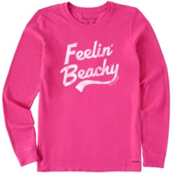 LIFE IS GOOD Women's Feelin' Beachy Long-Sleeve Crusher Tee