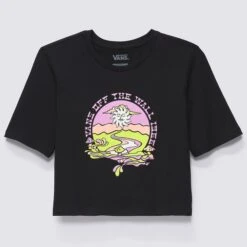 VANS Juniors' Resort Mix Cropped Short-Sleeve Tee -Active Luxe Shop 2089356 001 alt4