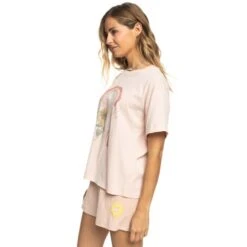 ROXY Juniors' Moonlight Sunset A Oversized Boyfriend Short-Sleeve Tee -Active Luxe Shop 2089413 807 alt2