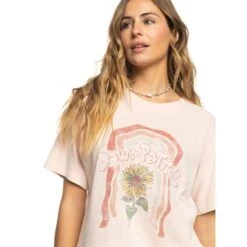 ROXY Juniors' Moonlight Sunset A Oversized Boyfriend Short-Sleeve Tee -Active Luxe Shop 2089413 807 alt3