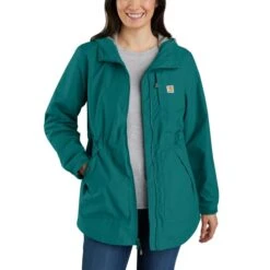 CARHARTT Women's 104221 Rain Defender Relaxed Fit Lightweight Coat -Active Luxe Shop 2090127 450 alt3